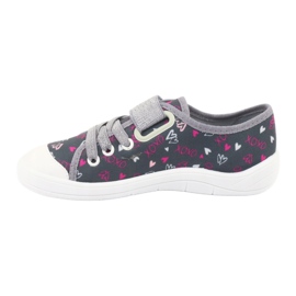 Scarpe per bambini Befado 251Q138 rosa d'argento grigio 2