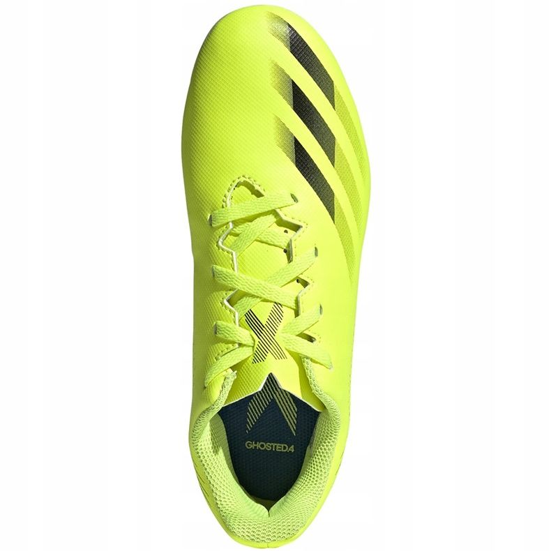 Scarpe calcio Adidas X Ghosted.4 FxG Junior giallo-nero-bianco FW6933 1