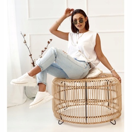 PS1 Sneakers Da Donna Sulla Piattaforma Riri . Bianche E Beige bianco 2