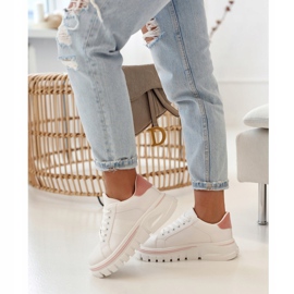 PS1 Sneakers Da Donna Sulla Piattaforma Bianco Rosa Riri 1