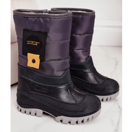 Apawwa Stivali Da Neve Per Bambini Riscaldati Con Pelliccia Grigio Rubbi viola multicolore 1