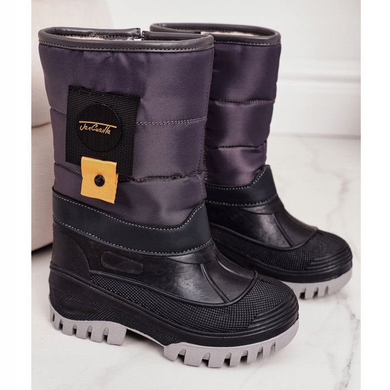 Apawwa Stivali Da Neve Per Bambini Riscaldati Con Pelliccia Grigio Rubbi viola multicolore 1