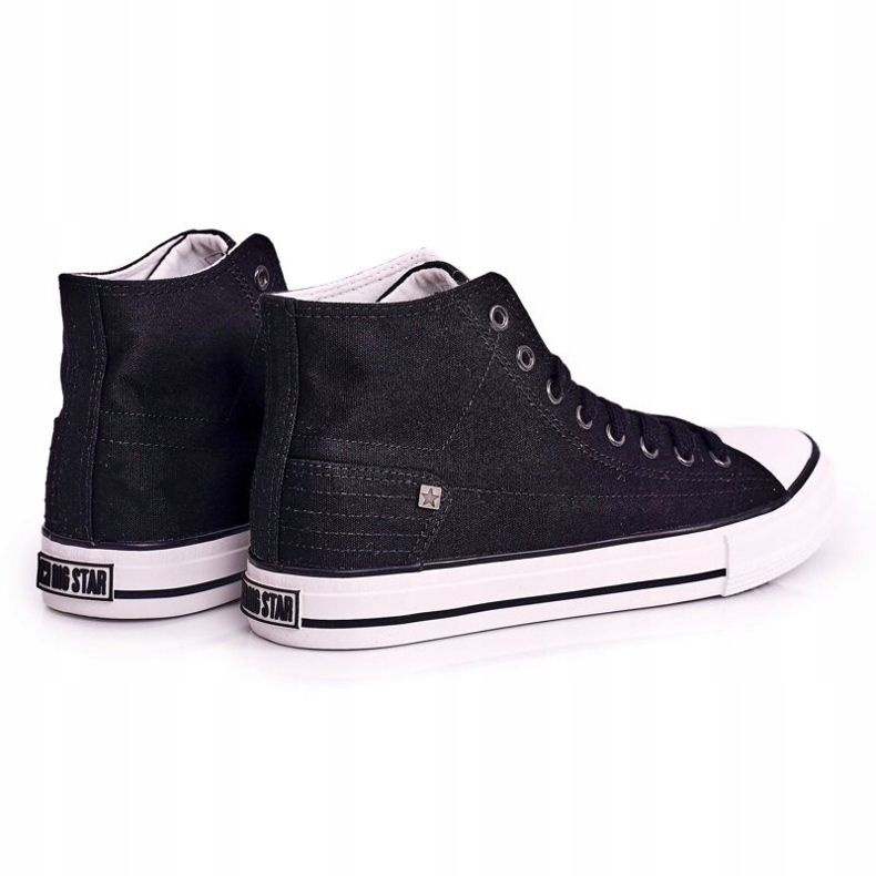 Sneakers alte classiche da uomo Big Star DD174249 Nere nero 1