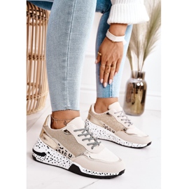 PS1 Sneakers con zeppa da donna Oro Avery beige 1