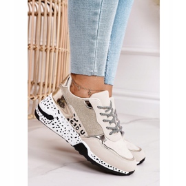 PS1 Sneakers con zeppa da donna Oro Avery beige 2