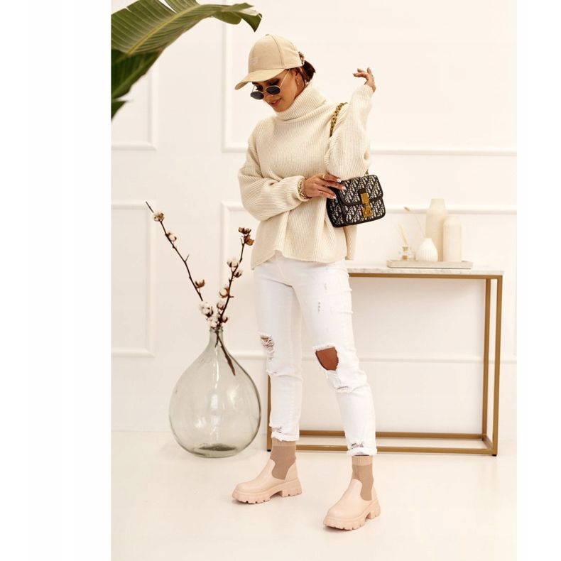 Stivali a calzino da donna Workers Beige Stormy marrone 1