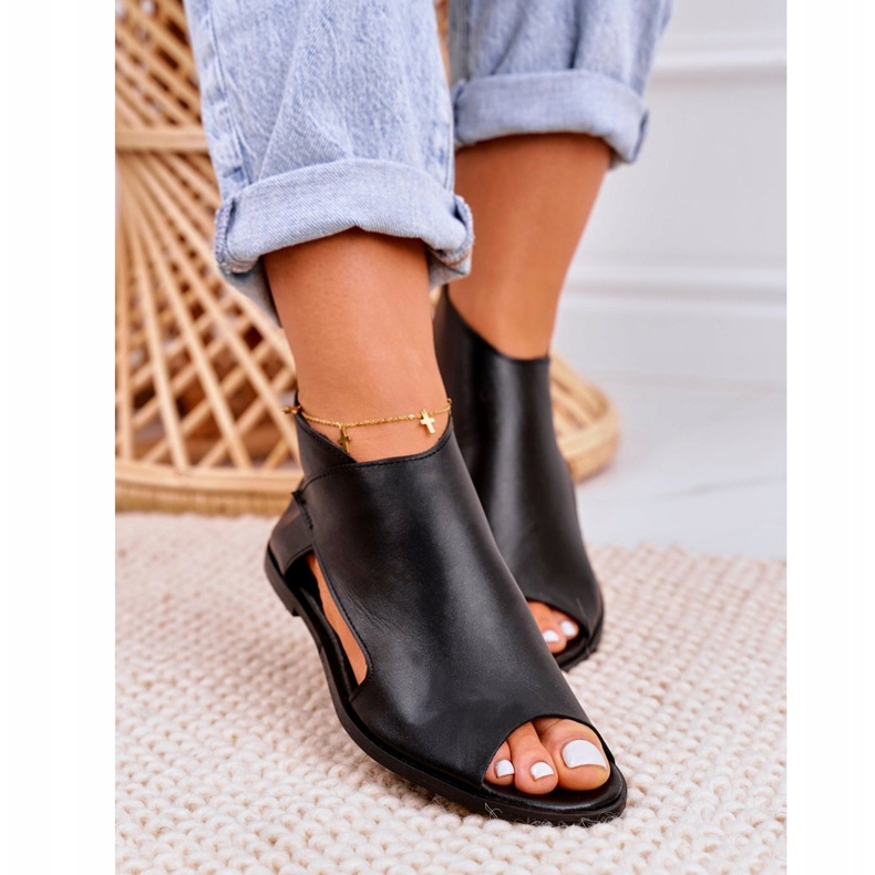Nicole Sandali bassi in pelle da donna Neri Natalie nero 3