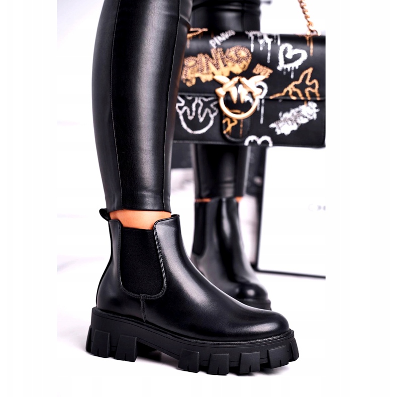 SEA Stivaletti da donna Stivaletti Jodhpur Morie Black nero 1