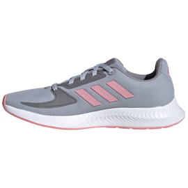 Adidas Runfalcon 2.0 K scarpe bambino grigio-rosa FY9497 1