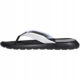 Pantofole Adidas Comfort Flip Flop bianche e nere EG2065 da donna bianca nero 2