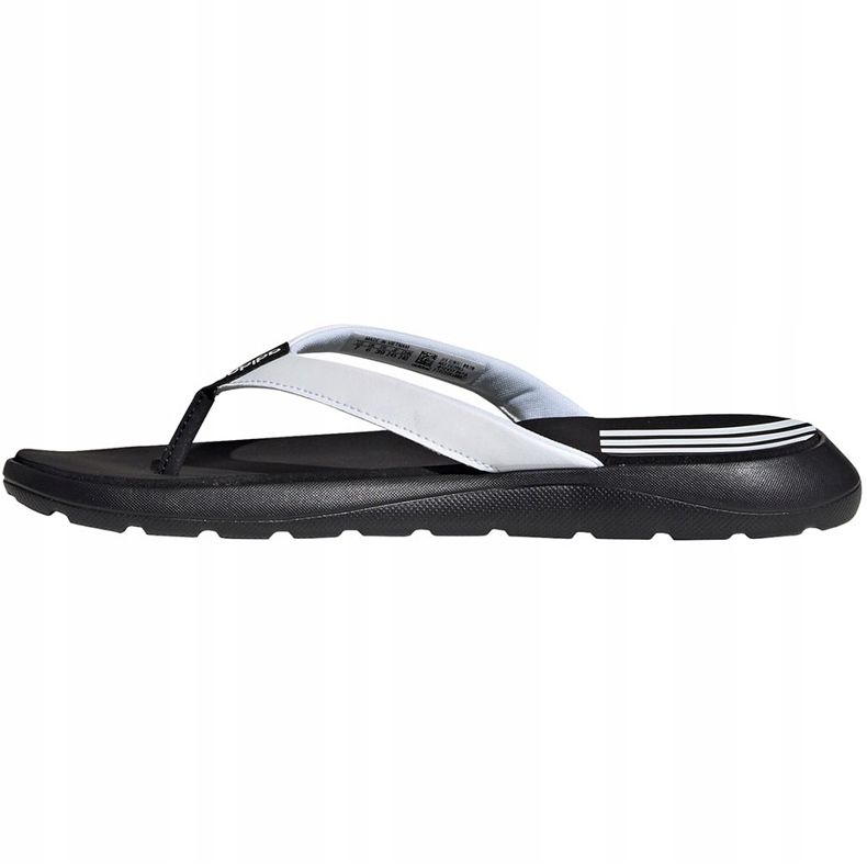 Pantofole Adidas Comfort Flip Flop bianche e nere EG2065 da donna bianco nero 2