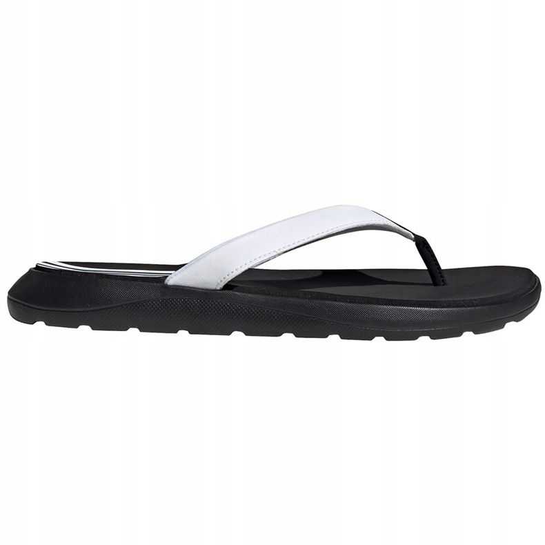 Pantofole Adidas Comfort Flip Flop bianche e nere EG2065 da donna bianco nero 1