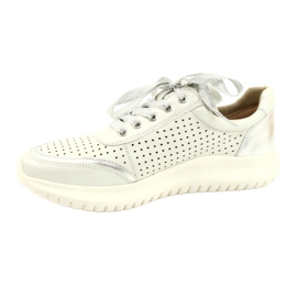 Scarpe sportive stringate Caprice traforate, pesanti H 23750, bianche bianco 1