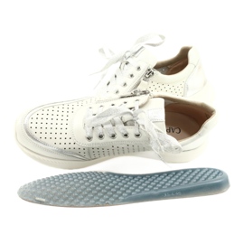 Scarpe sportive stringate Caprice traforate, pesanti H 23750, bianche bianco 5