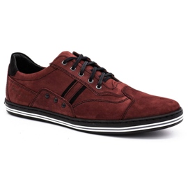 Polbut 1801 scarpe casual da uomo bordeaux rosso 1