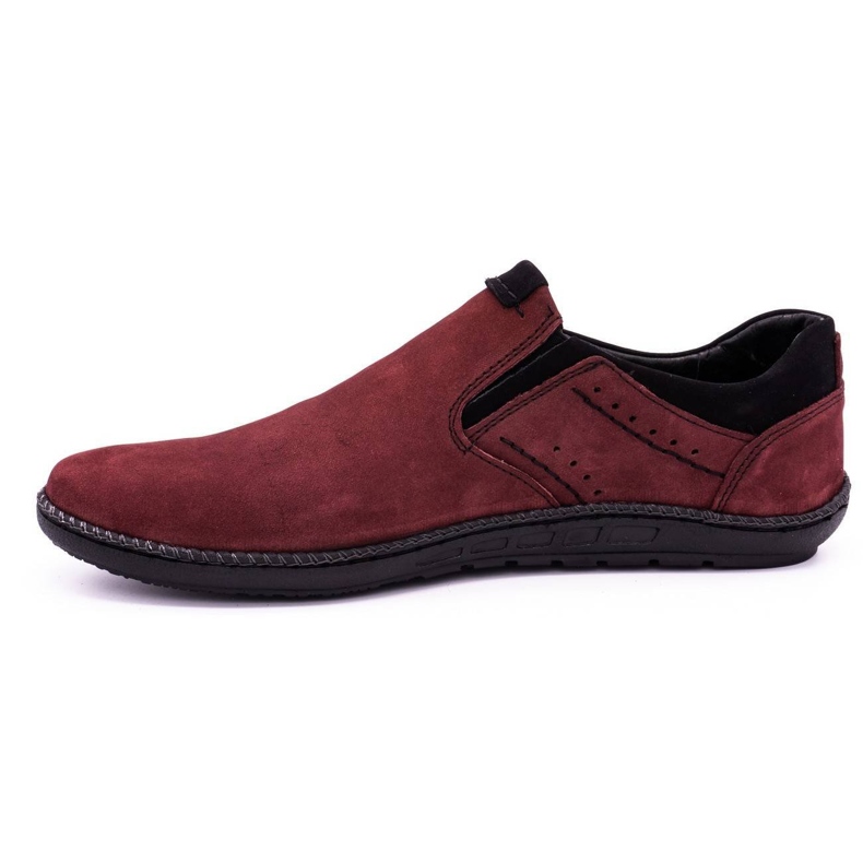 Polbut Slip-on casual da uomo 401 bordeaux rosso 1