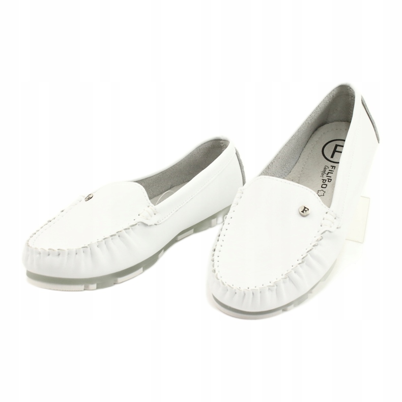 Mocassini Donna in Pelle Filippo DP2037 Bianco bianca 2