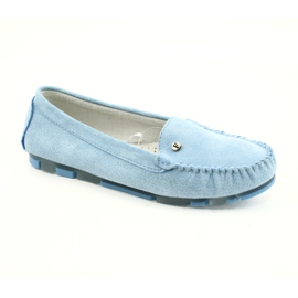 Mocassini da donna in pelle Filippo DP2037/22 blu 1