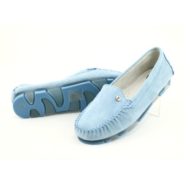 Mocassini da donna in pelle Filippo DP2037/22 blu 4