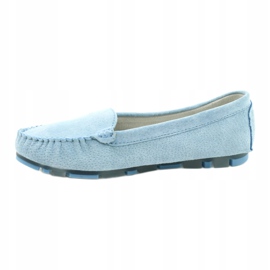 Mocassini da donna in pelle Filippo DP2037/22 blu 2