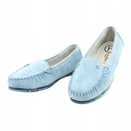 Mocassini da donna in pelle Filippo DP2037/22 blu 3