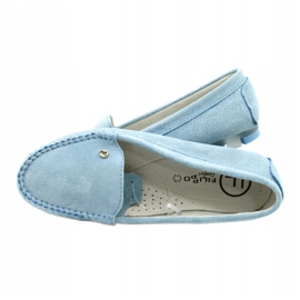 Mocassini da donna in pelle Filippo DP2037/22 blu 5