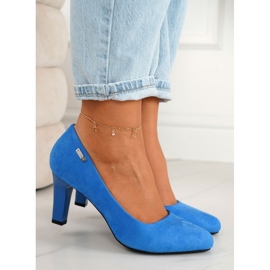 PJ1 Décolleté classiche su barra Suede Blue Eleanor 1