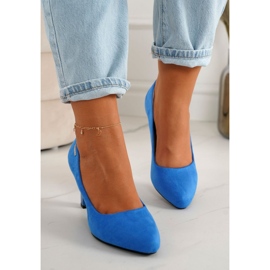 PJ1 Décolleté classiche su barra Suede Blue Eleanor 2