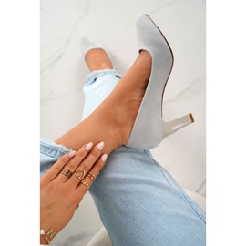 PJ1 Décolleté classiche su colonna in camoscio grigio Eleanor 2