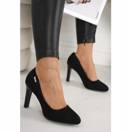 PJ1 Décolleté classiche su barra in camoscio nero Eleanor 1