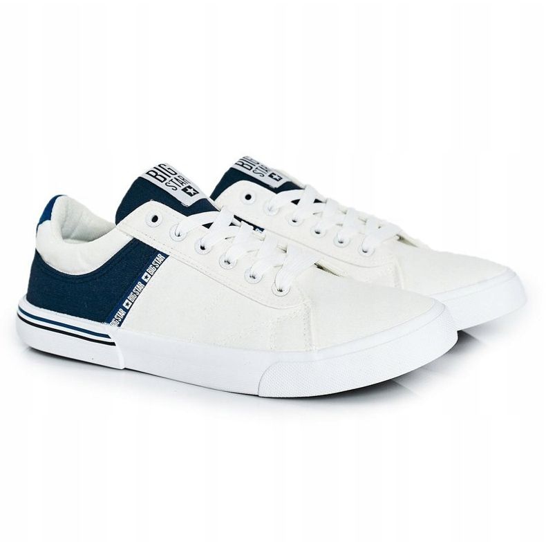 Sneakers Uomo Big Star FF174136 Bianche e Navy bianca blu navy 1