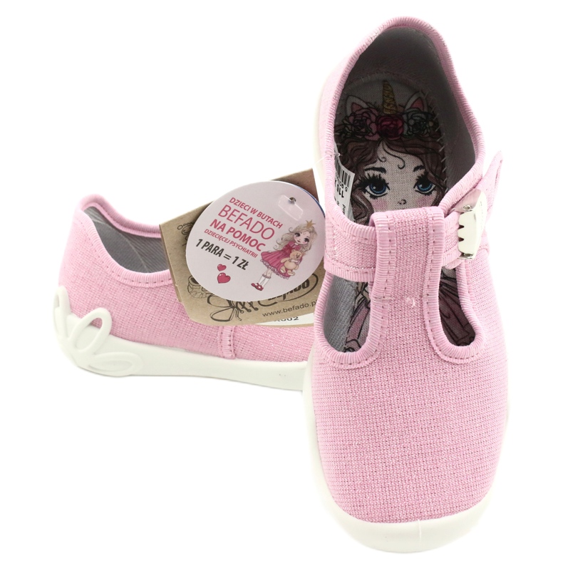 Scarpe per bambini Befado blanka rosa 115X002 6