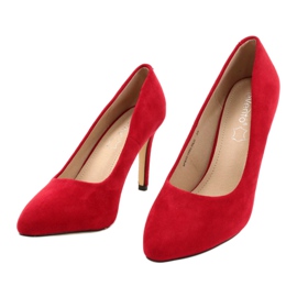 Evento Tacchi alti in pelle scamosciata 9PB35-1095 Rosso 3