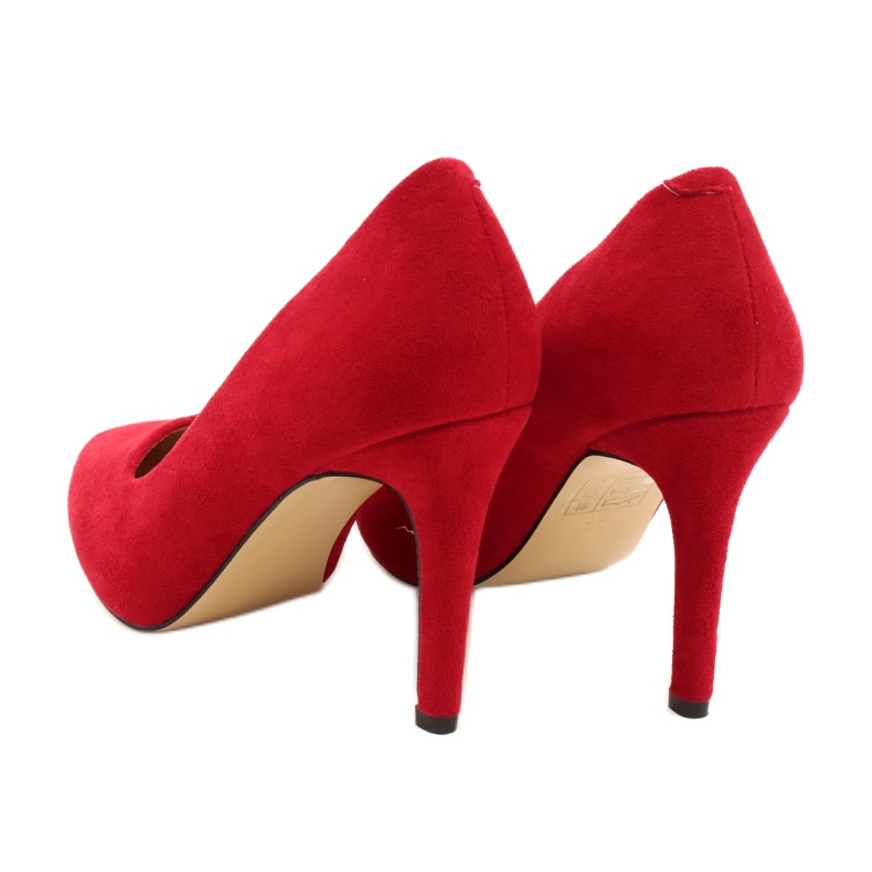 Evento Tacchi alti in pelle scamosciata 9PB35-1095 Rosso 5
