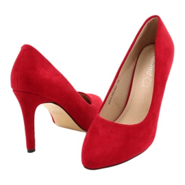 Evento Tacchi alti in pelle scamosciata 9PB35-1095 Rosso 4