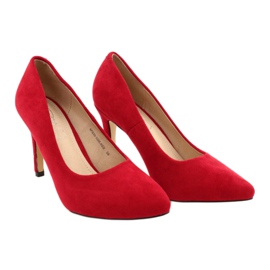 Evento Tacchi alti in pelle scamosciata 9PB35-1095 Rosso 6