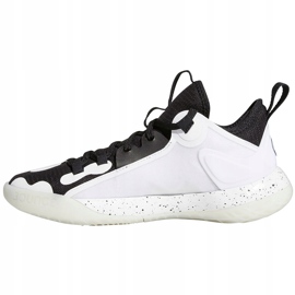 Scarpe da bambino Adidas Harden Stepback 2 J bianche e nere FZ1545 bianco nero bianco 1