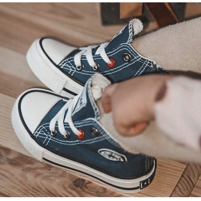Sneakers Alte Per Bambini Con Cerniera Big Star HH374085 Navy Blue nero 2