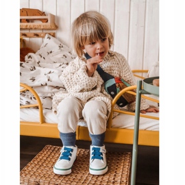 Apawwa Sneakers alte da bambino bianche e blu Baxter ['bianco', 'blu navy'] bianca 2