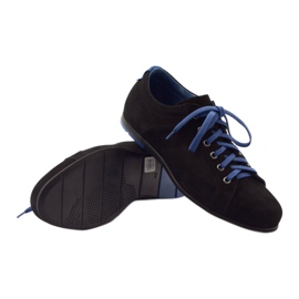 Scarpe sportive da uomo nere Pilpol C191 nero blu 3