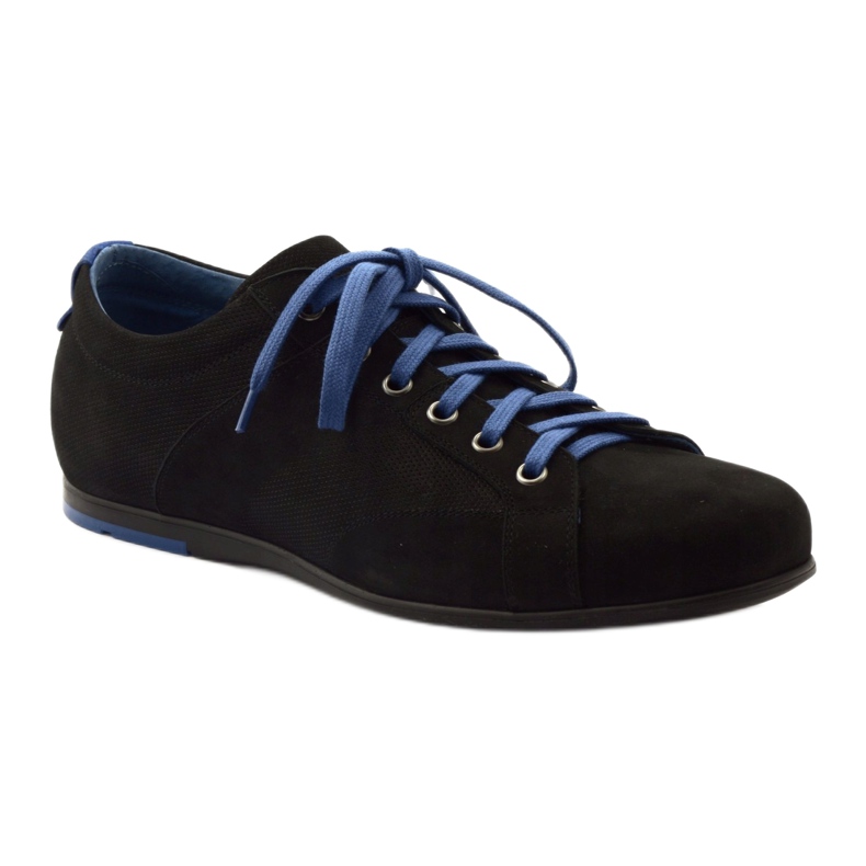 Scarpe sportive da uomo nere Pilpol C191 nero blu 1
