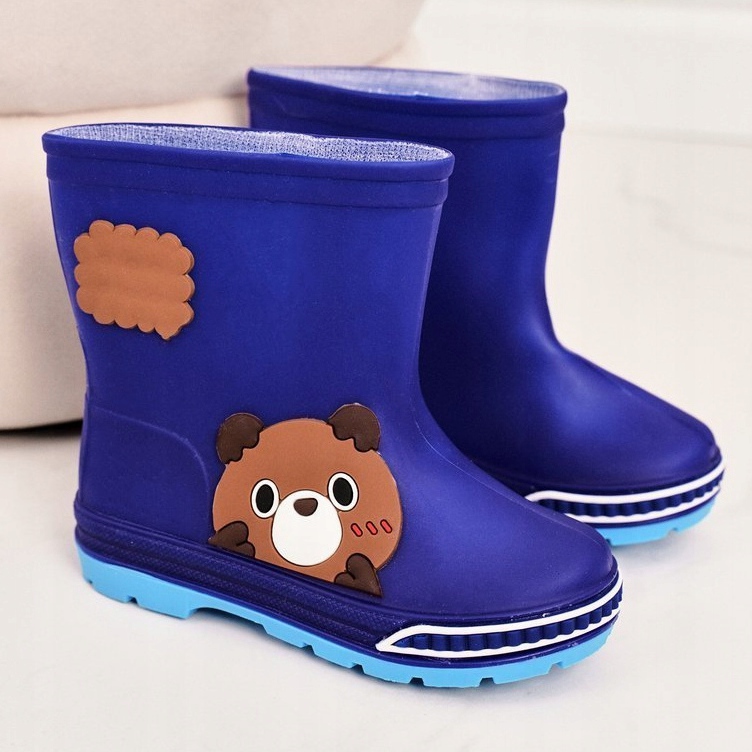 Stivali da pioggia per bambini con orsacchiotto blu navy 2
