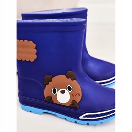 Stivali da pioggia per bambini con orsacchiotto blu navy 1