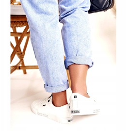 Sneakers da donna in pelle con la scritta Big Star EE274316 White bianca nero 3