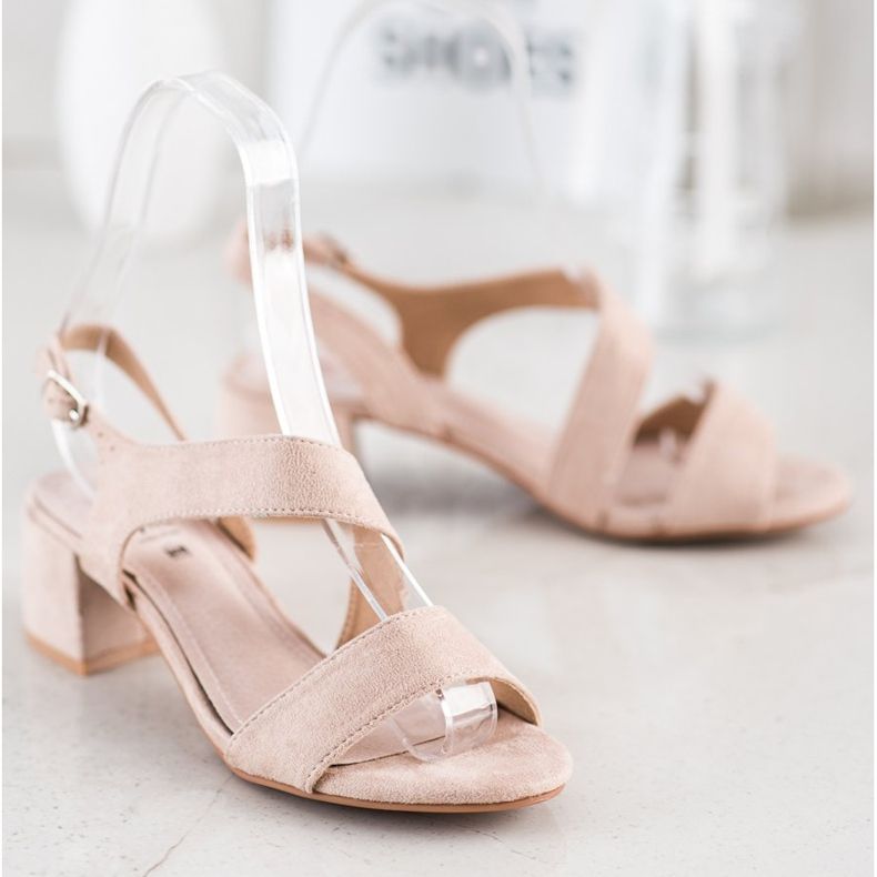 Kylie Sandali beige su barra bassa 2