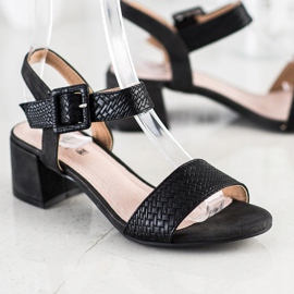Kylie Sandali con tacco alto intrecciati nero 1