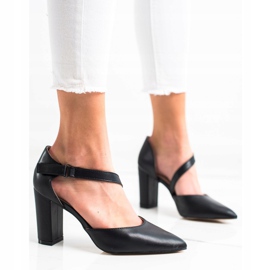 Sabatina Décolleté Nere Con Ecopelle nero 2