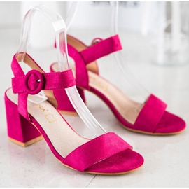 Sabatina Sandali Fucsia Con Fibbia rosa 1