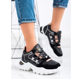 SHELOVET Scarpe da ginnastica alla moda nero 2