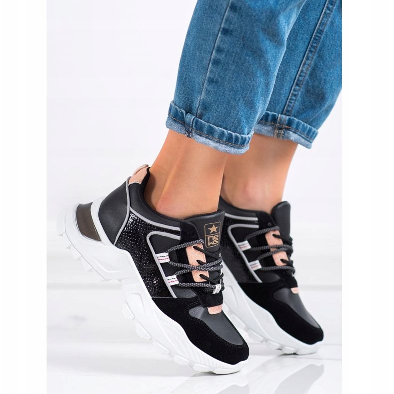 SHELOVET Scarpe da ginnastica alla moda nero 1